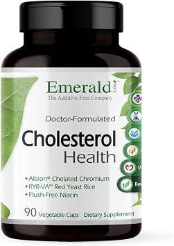 Emerald Labs Cholesterol Health - Featuring CoQ10, Flush-Free Niacin, RYR-VA, and Garlic for Heart and Circulatory Support - 90 Vegetable Capsules