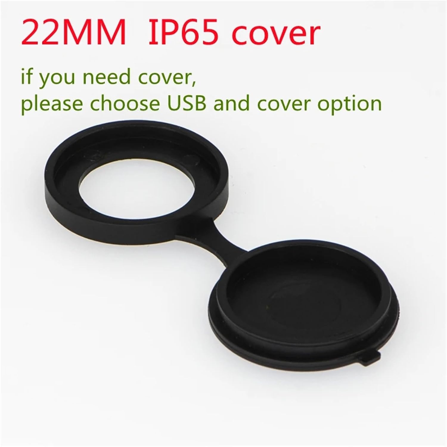 22mm USB Connector Socket USB-C Type Socket/Connector/USB3.0 Female A to Male USB-C(Black Cap) | Black USB and cover