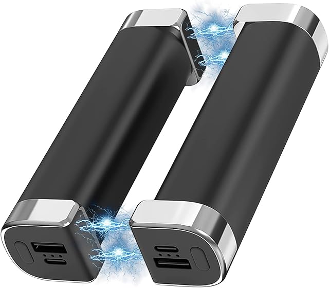 Hand Warmers Rechargeable, Magnetic Hand Warmers 2 in 1 USB Power Bank, 5000mAh*2 Packs, Hand Warmers Reusable 3 Heat Levels, Full-Body Heating Heating Great for Winter Outdoor Sports, Warm Gift