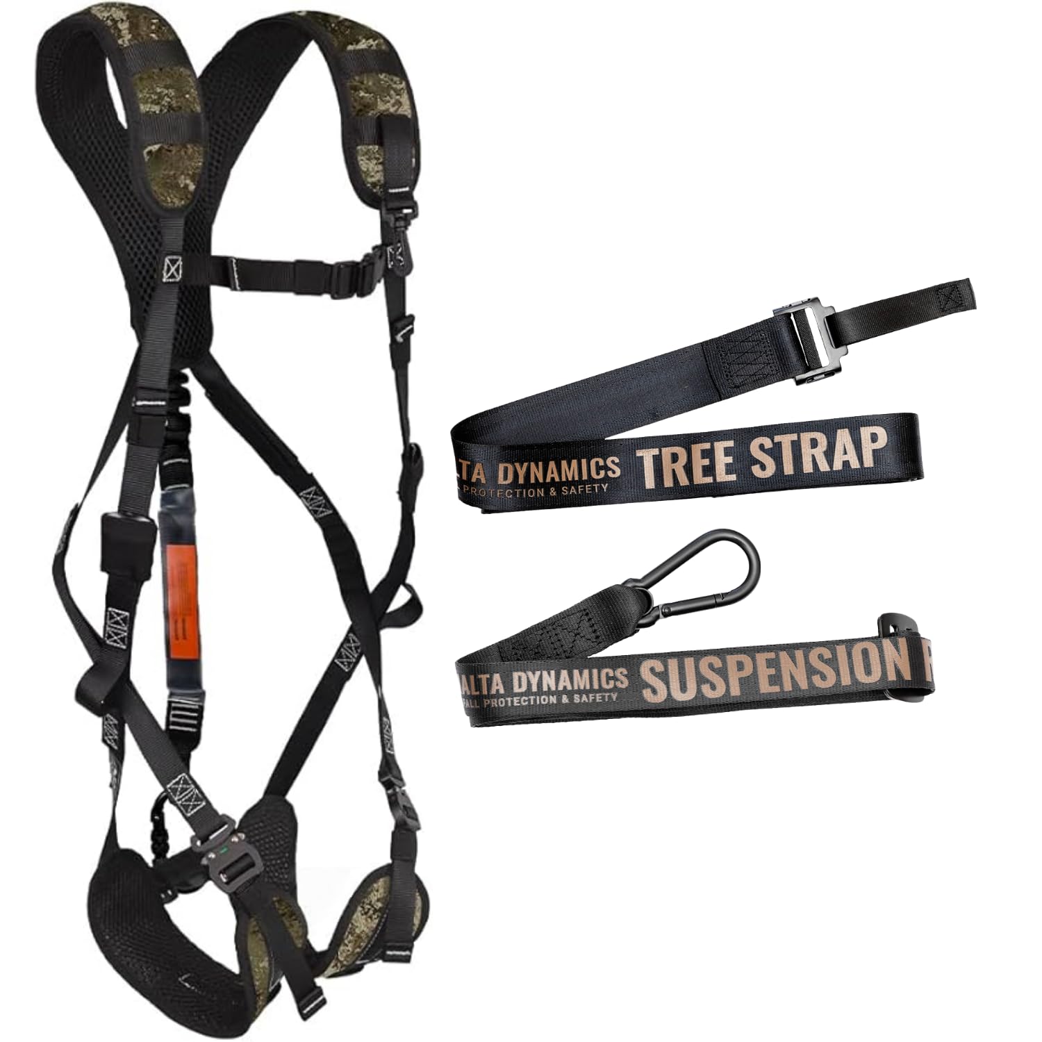 Malta Dynamics Hunter's Elite Youth Ultralight Tree Stand Safety Harness Kit Set, TrueTimber Patterns (Strata Camo)