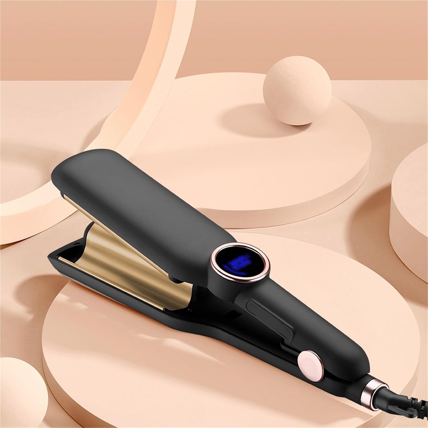 Deep Wave Hair Curling Irons Two-Tube Curler Pro Hair Curling Iron for Ceramic Curling Wand Curl Bar(UK)