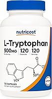 Vista 1 de Nutricost L-triptófano 500 mg, 120 cápsulas - con bioperina, sin gluten, sin OMG