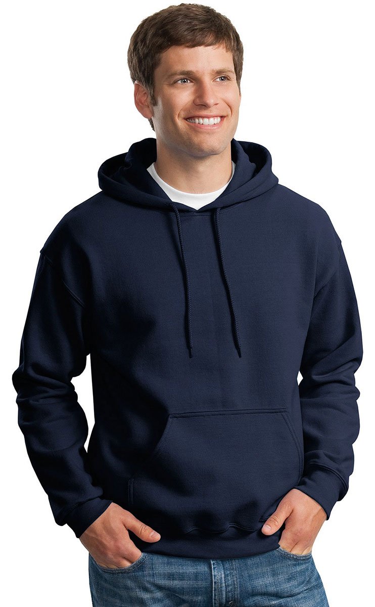 Gildan Men's Heavyweight Hooded Sweatshirt Hoodie, navy, XXL