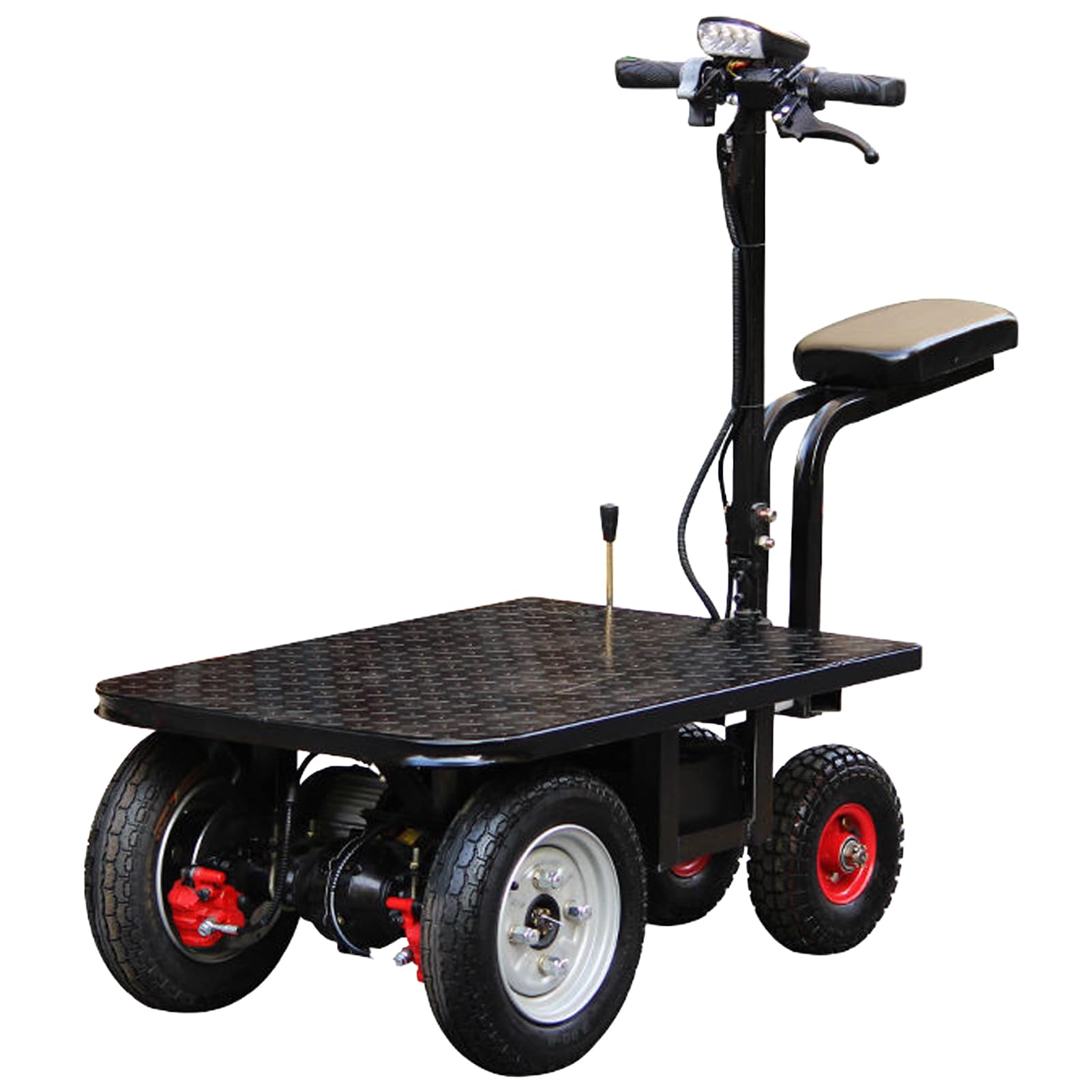 Heavy Duty Electric Trolley Platform on Wheels 1500kg Load Steel Hand Cart Foldable & Stable for Warehouse Home Industrial Use & Garden Transport