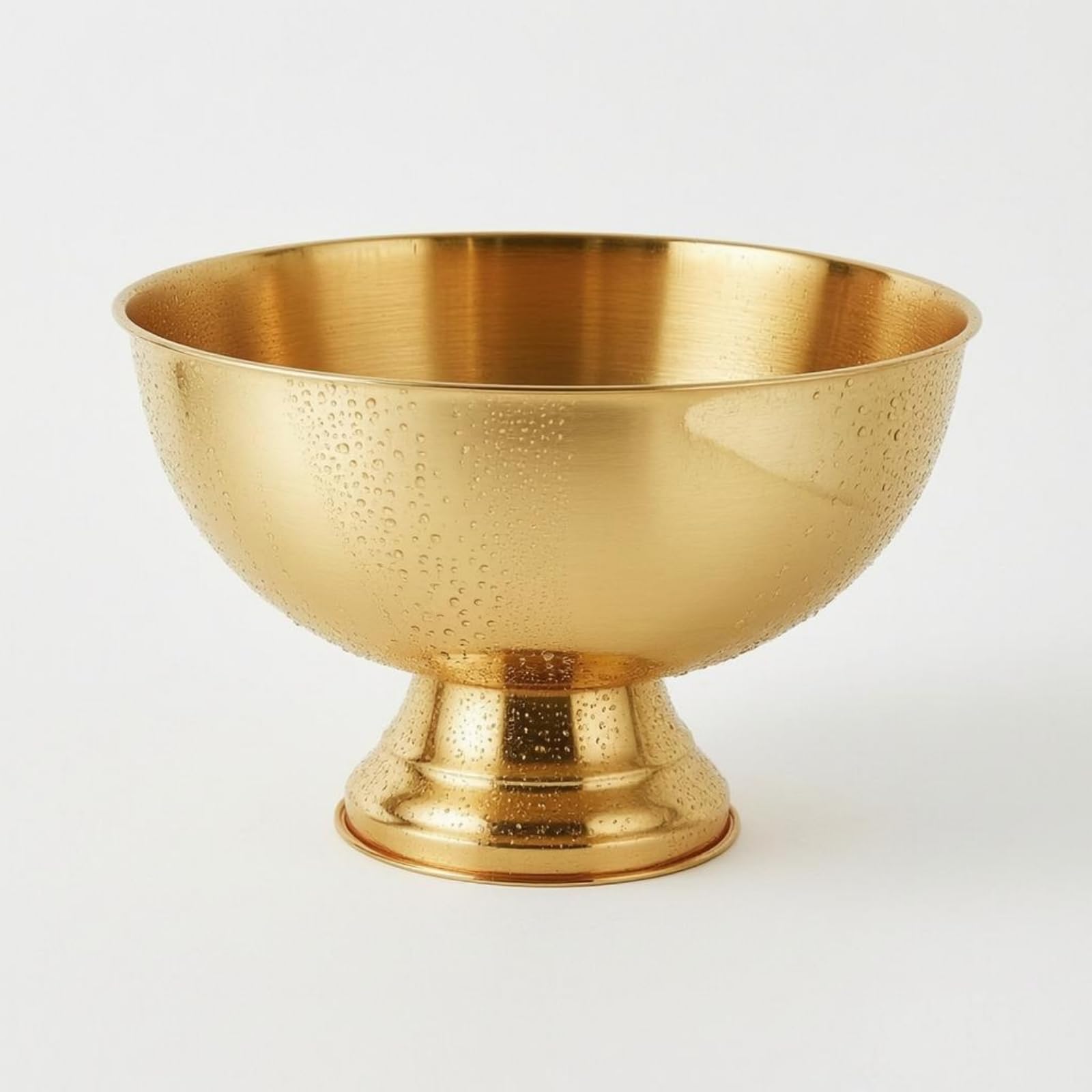 F Fityle Secchiello Champagne Secchiello Ghiaccio Ciotola Vino Catino Birra in Acciaio Inox Finitura Bocca Larga per Bottiglie E Cocktail Base Alta Capienza, Oro Rosa