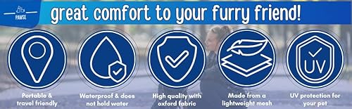 Pawse Outdoor Dog Bed With Canopy | Removable Canopy | (Large) Elevated Dog Bed With Canopy Keeps Your Pet Cool | Dog Cot With Canopy Provides Shade And Sun Protection | Dog Canopy For Outside #TOP5