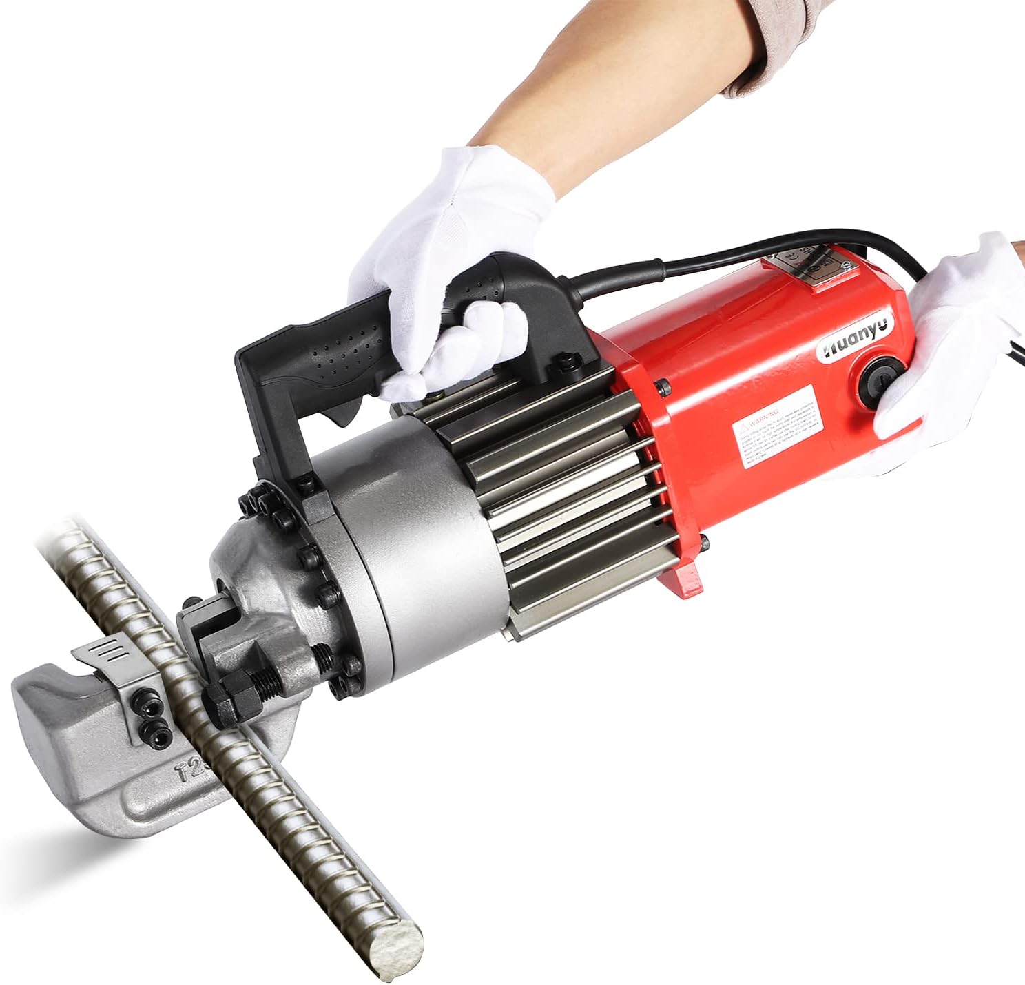 Huanyu 4-25mm Hydraulic Electric Rebar Cutter Portable Hydraulic Rebar Cut-off Machine (110V, RC-25)