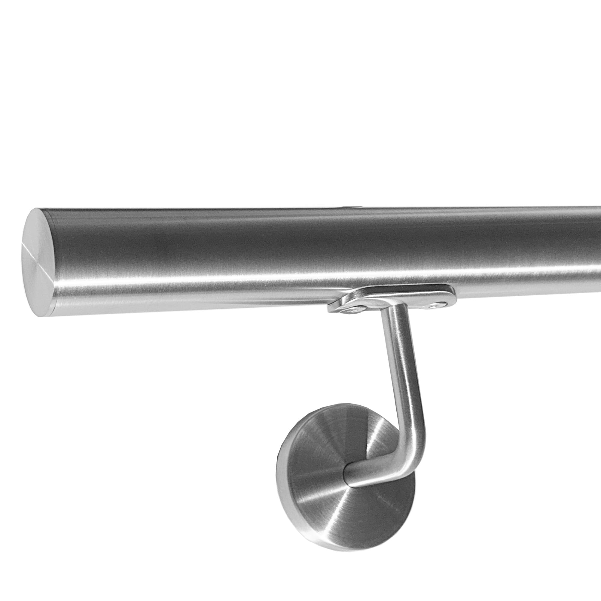 BASIT Edelstahl Handlauf Ø42,4x2mm V2A K240 Geländer 100 cm Treppengeländer