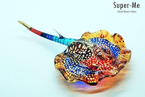 Miniatura 3 de Stingray Marine Aquarium Figurine - Estudio de cristal soplado a mano para decorar la Navidad