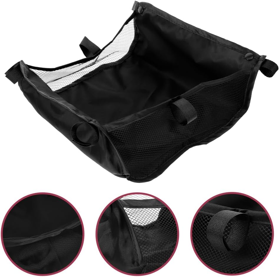 BESTonZON Umbrella Stroller Storage Basket Under Seat Mesh Net Bag Attachment, Pushchair Organizer Caddy for Diapers & Shopping