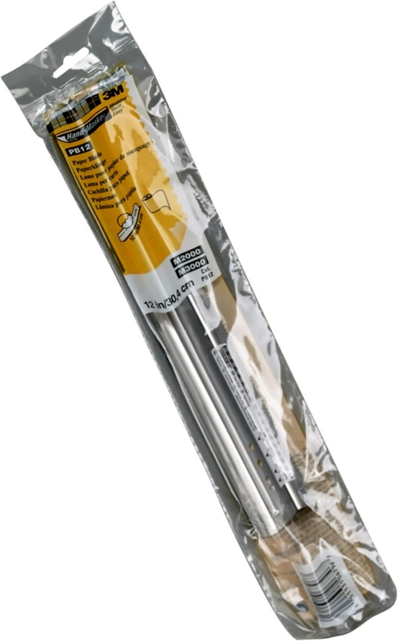3M Hand-Masker Paper Blade PB12, 12-Inch Blade, Use Hand-Masker Dispenser M3000, Designed for Cutting Masking Paper, Durable Stainless-Steel Blades, Great for Pro Painters(PB12)(Pack of 6)