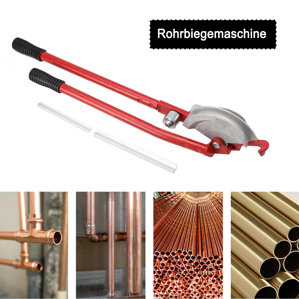 Piegatubi Manuale Professionale, per Tubi in Rame/Alluminio Usato nei sistemi di Condizionamento, Ventilazione, Riscaldamento, Cablaggio Elettronico