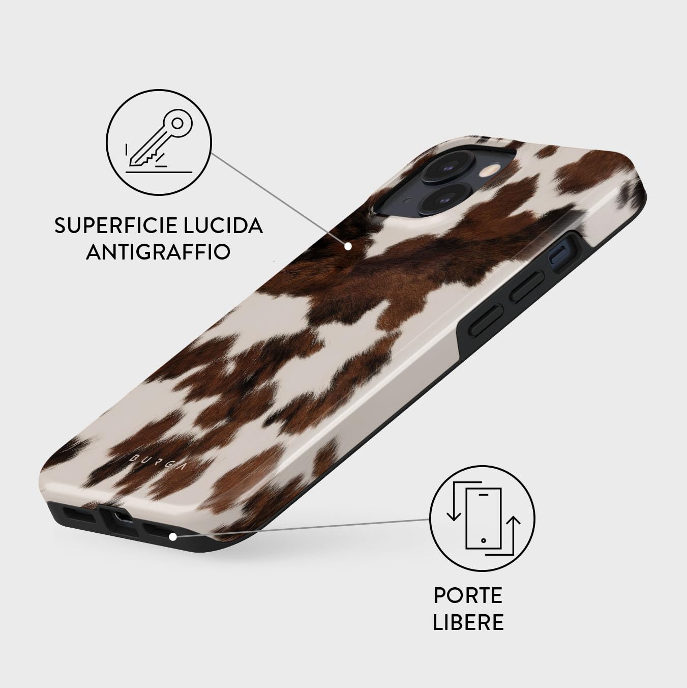 BURGA Cover per iPhone 16 - Custodia Cellulare Carina, Elegante e alla