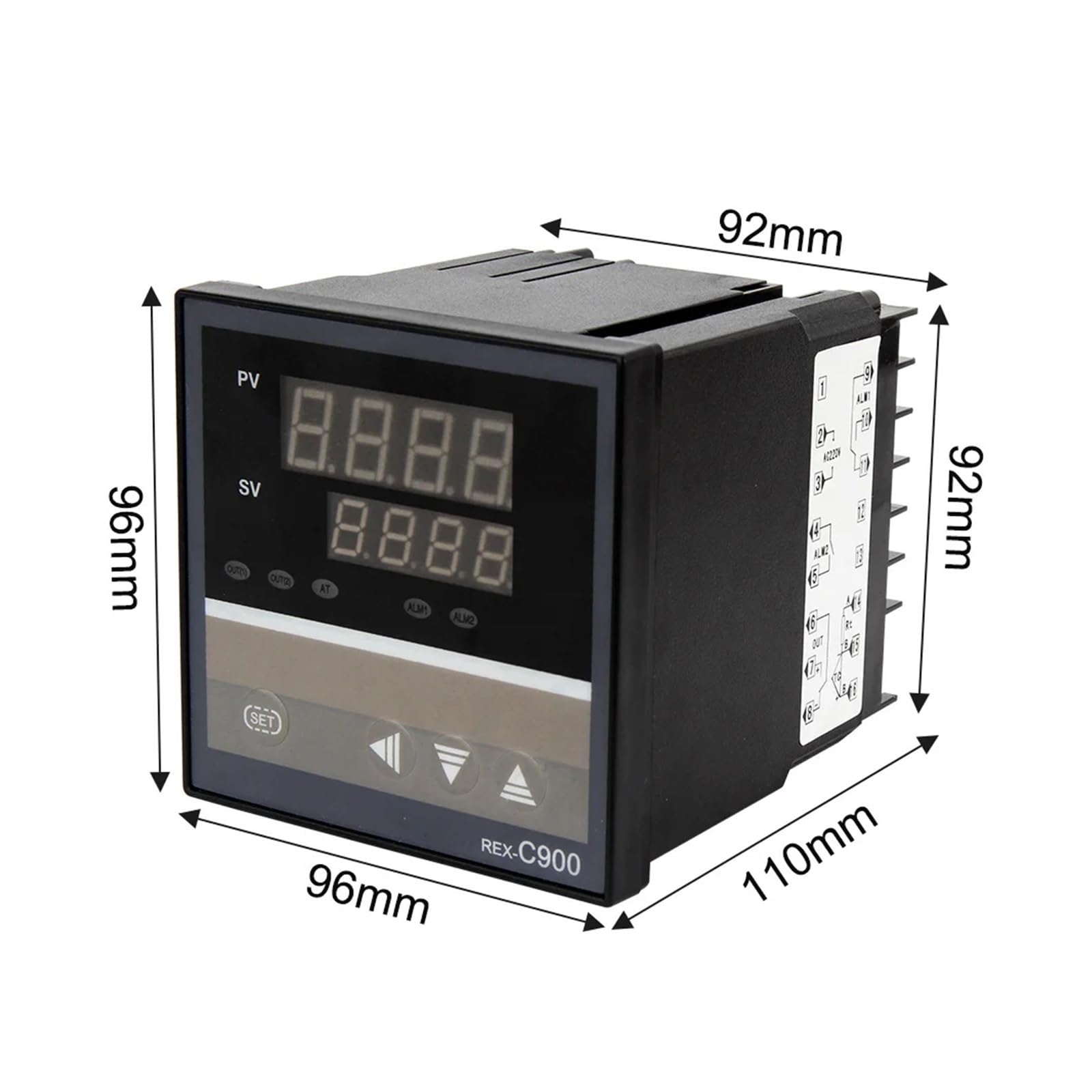 Regulator temperatury PID RKC cyfrowy inteligentny regulator temperatury przemysłowej 220 V przekaźnik REX-C100-C400-C700-C900 termostat SSR wyjście przekaźnikowe (REX-C900MAN)