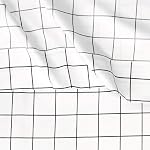 Amazon Basics Soft Microfiber Sheet Set with Elastic Pockets - Full, Black Grid