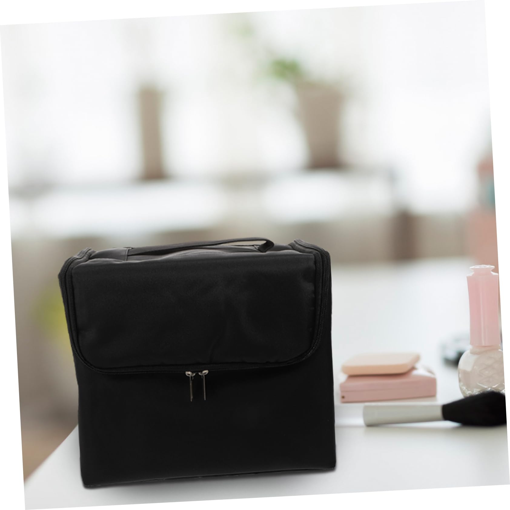 Kosmetiktasche aus Oxford Stoff Große Kapazität Leicht und Tragbar Multifunktionale Schminktasche für Reisen und Aufbewahrung