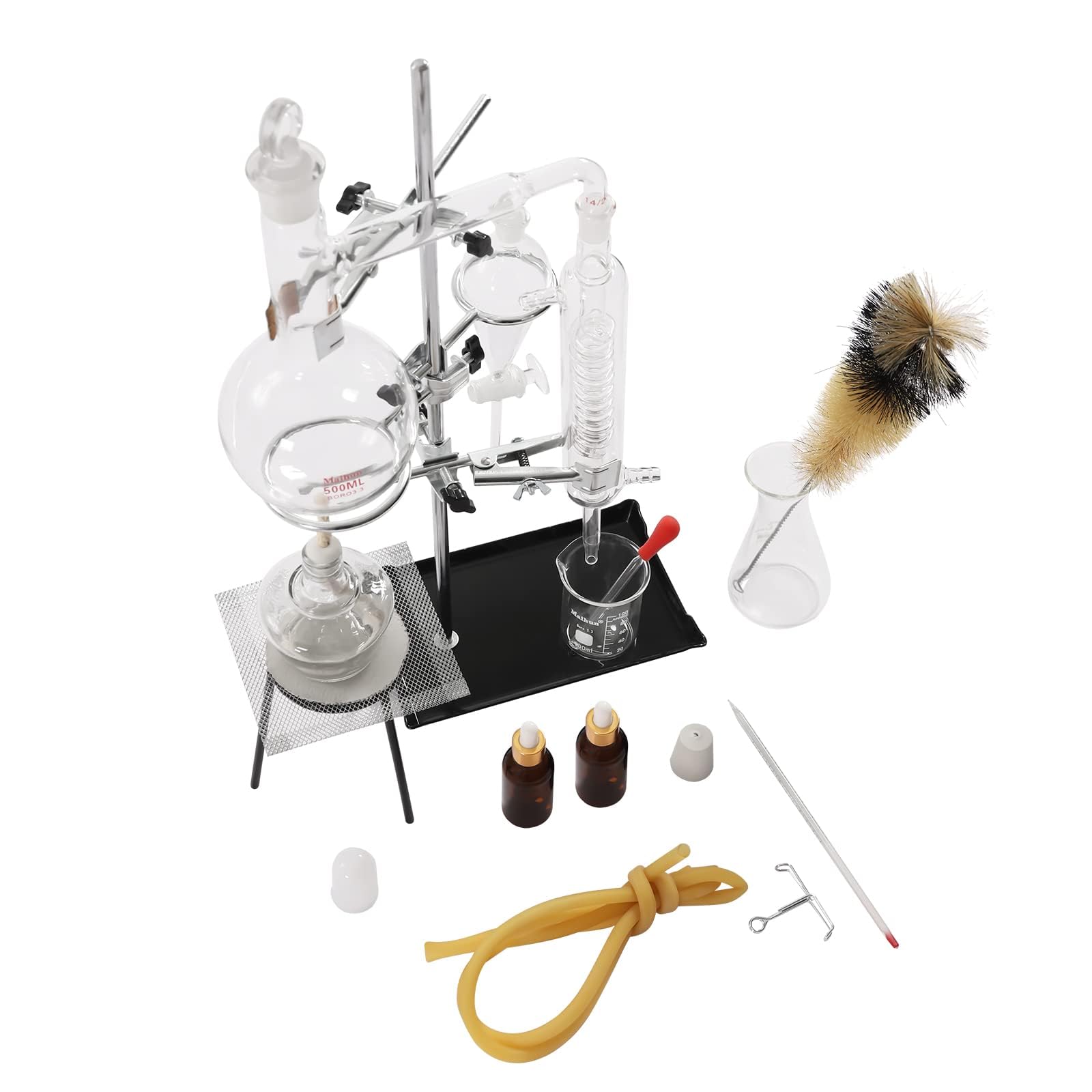 Aparato De Destilación De Laboratorio, Aparato De Destilación De Extracción De Aceite Esencial De Laboratorio De 500 Ml, Kit De Cristalería De Laboratorio De Química, Para Destilación, Separación