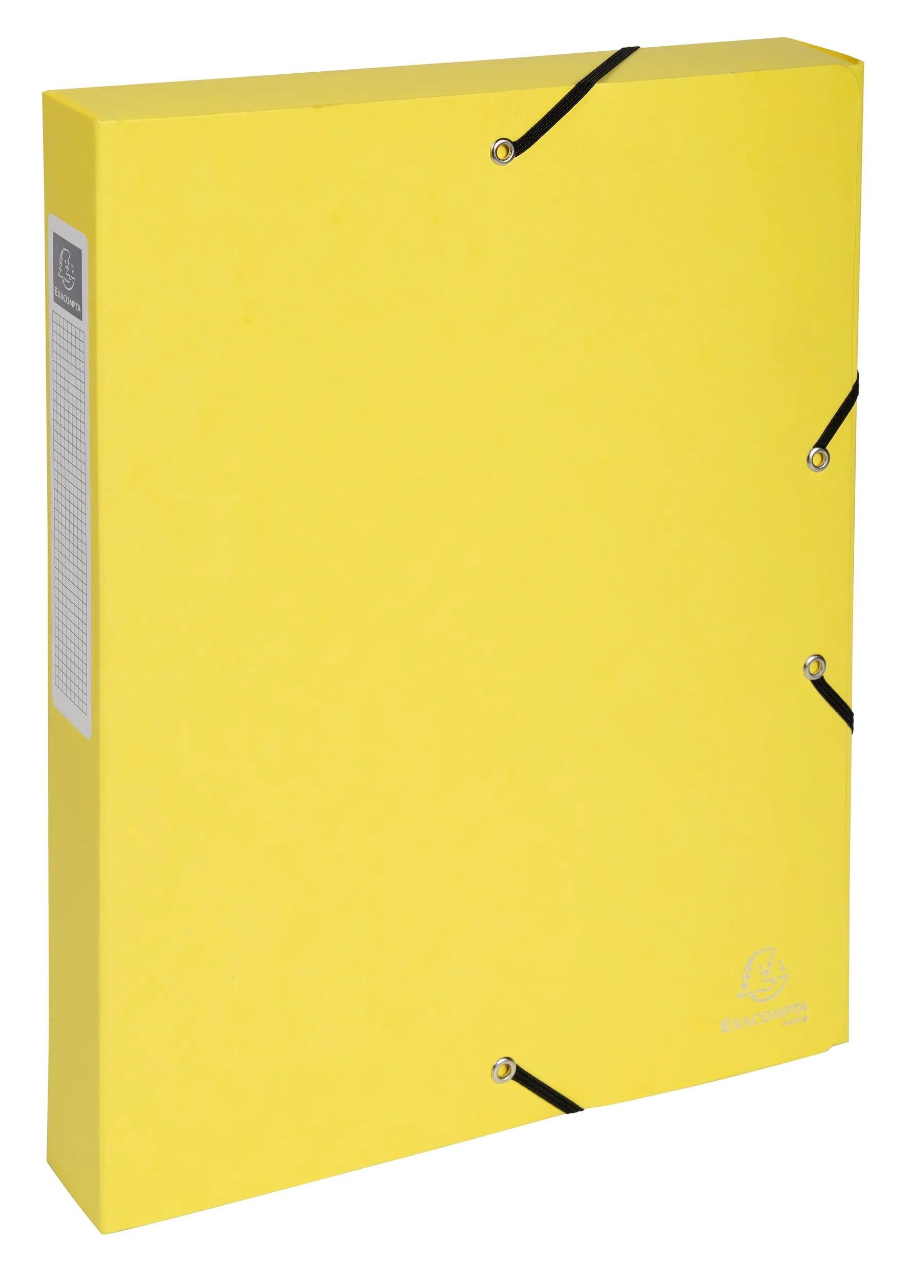 Exacompta - Rif. 59570E - 8 scatole per documenti Aquarello, dorso 6 cm, in carta lucida 600 g/m2, dimensioni 25 x 33 cm, per documenti A4, consegnate montate