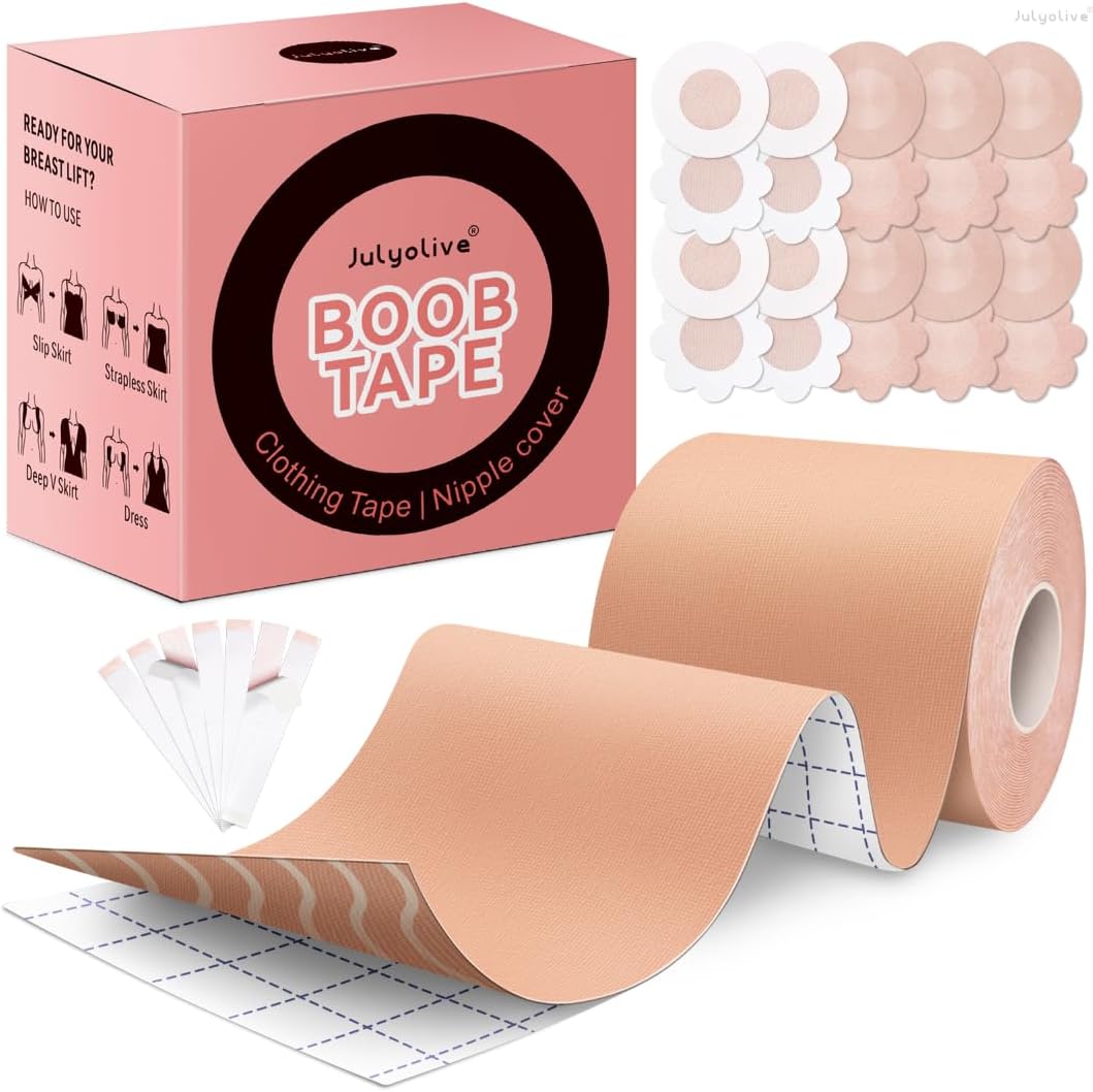 Product image of Boob Tape Kit- Boobytape for Breast Lift with Petals, Breathable Adhesive Sticky Bra Tape, Push Up Nipple Tape