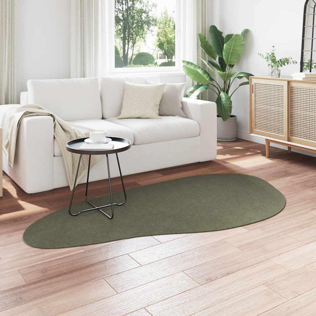 HUARTE dywan obszarowy leśna zieleń, 100 x 200 cm, poliester, antypoślizgowy, składany, można prać w pralce, do sypialni, salonu, korytarza, miękki i trwały