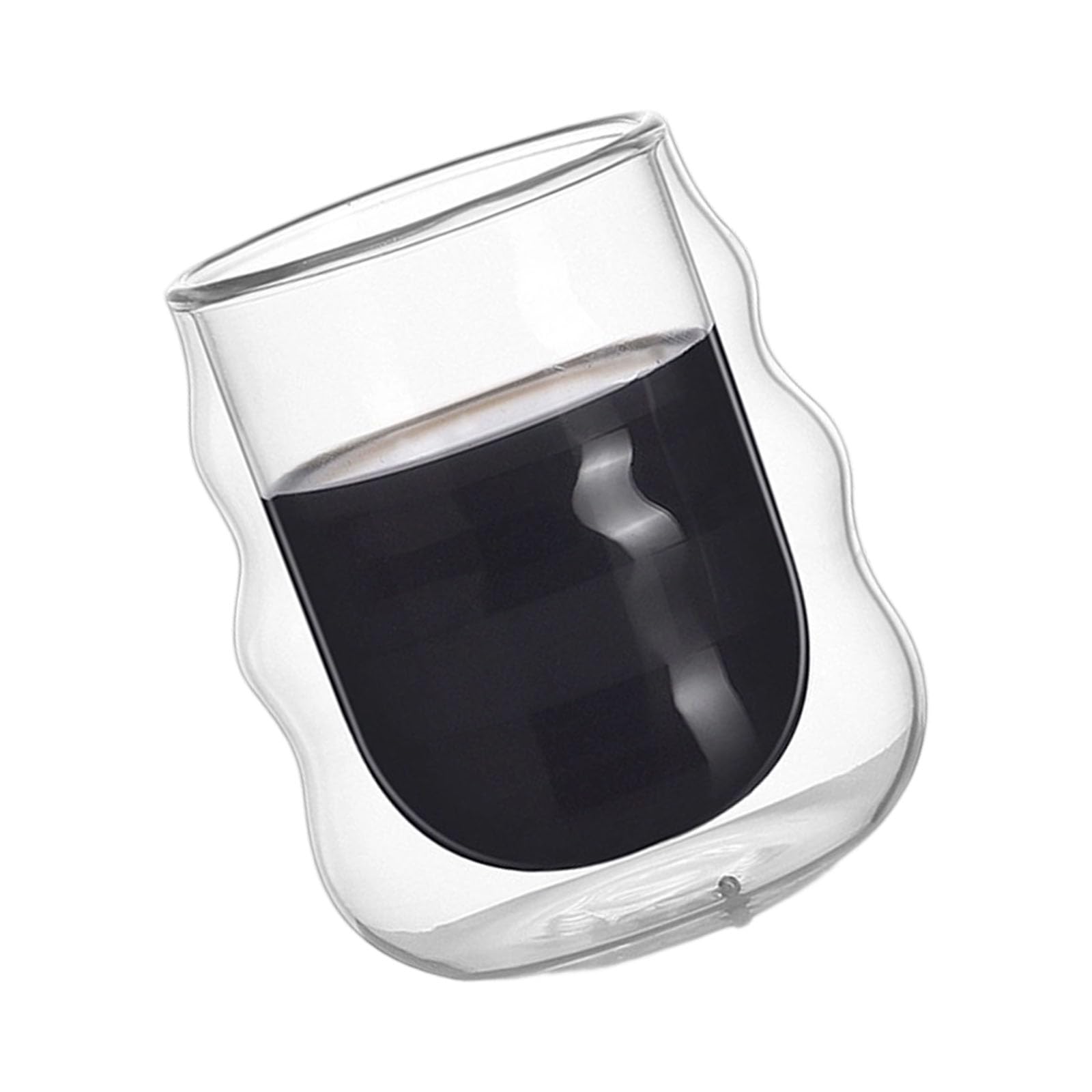Btgghytr Walled Borosilicate Glass Cup Drinking Mug Drinkware for Tea Coffee Cold Drink Crystal