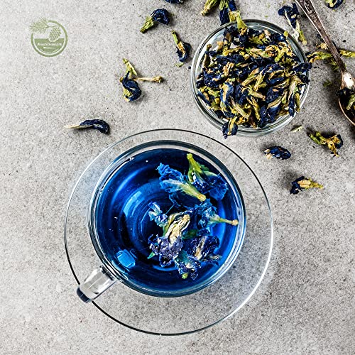 Image of Premium Sea Moss Dried, Butterfly Pea Flowers Tea, Whole Flowers, Sugar Free, Gluten Free, Pure, Caffeine Free, Vegan (Butterfly Pea Flowers, 1.3oz (Pack Of 1))