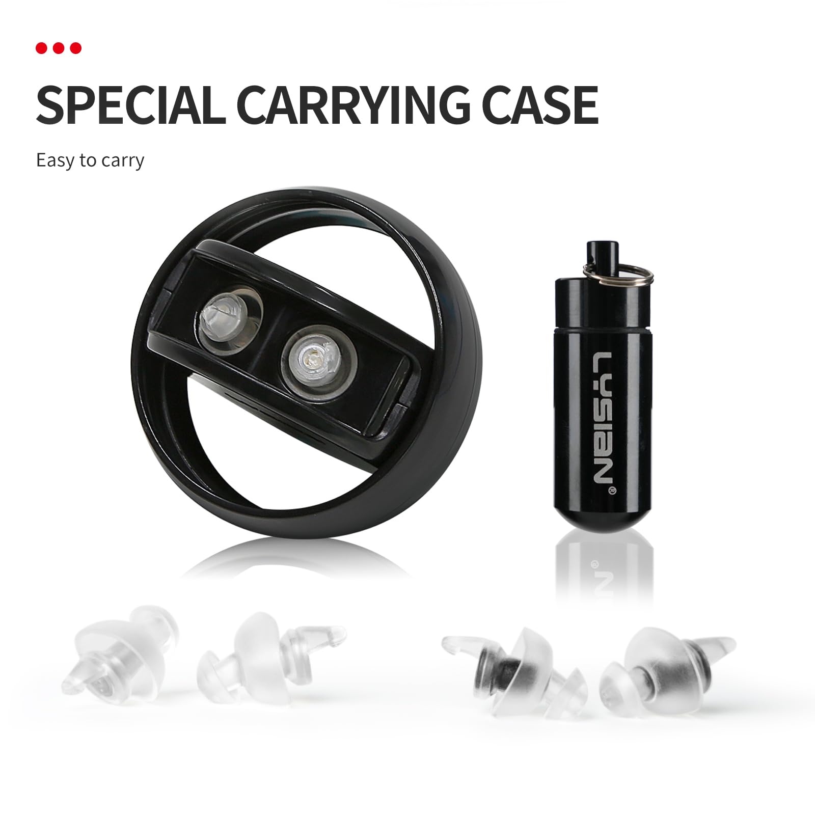 LYSIAN Lot de 2 paires de bouchons d'oreilles haute fidélité pour concert - Coupe ergonomique - Réduction du bruit - Pour musiciens, moto, festival de musique, jeux, DJ, batterie
