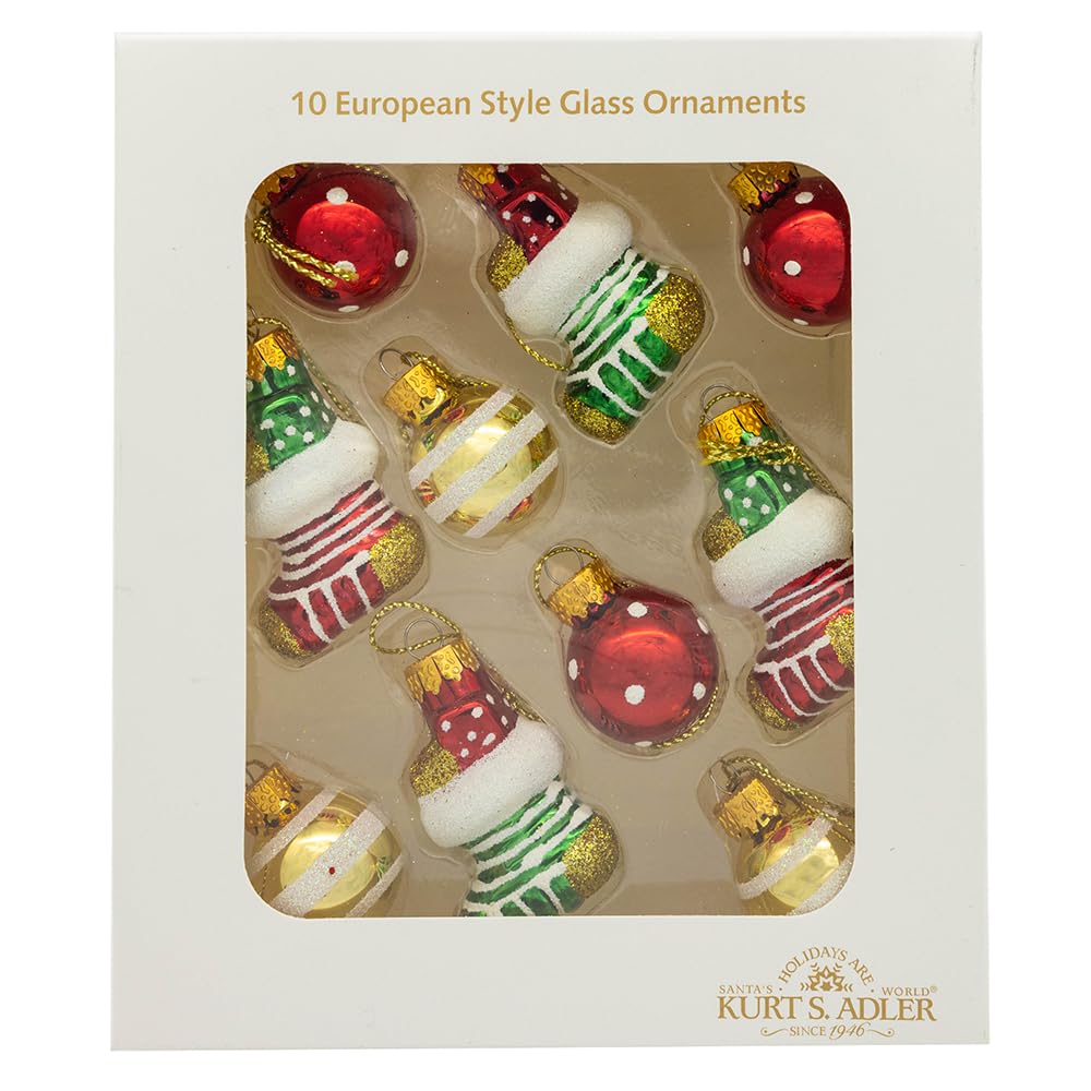 Boules en verre haut de gamme Kurt Adler 25 mm pour décor raffiné