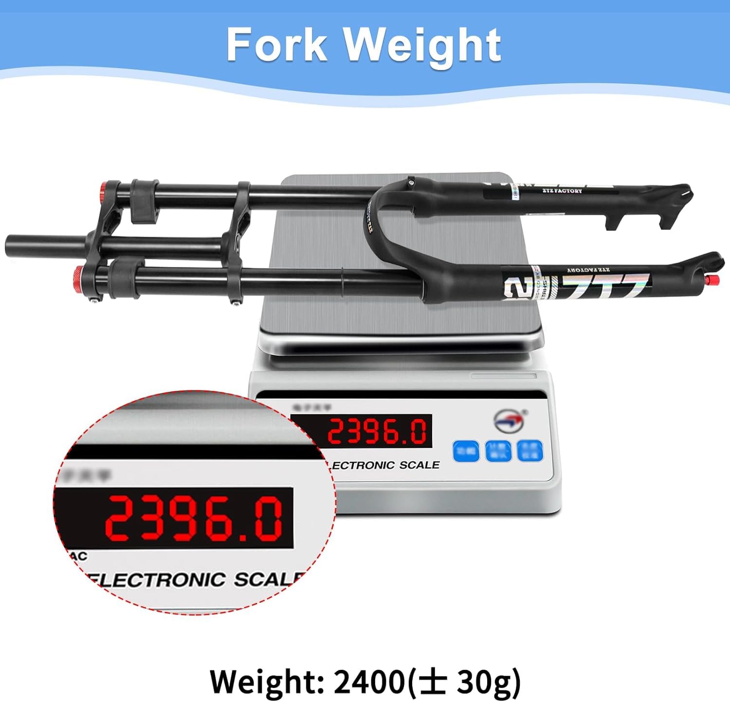 26/27.5/29 inch Mountain Bike Air Suspension Fork,Rebound Adjustment,180mm Travel,QR 9x100mm, 1-1/8 Straight Steerer, Ultralight Double Shoulder Design Front Fork for XC/AM MTB