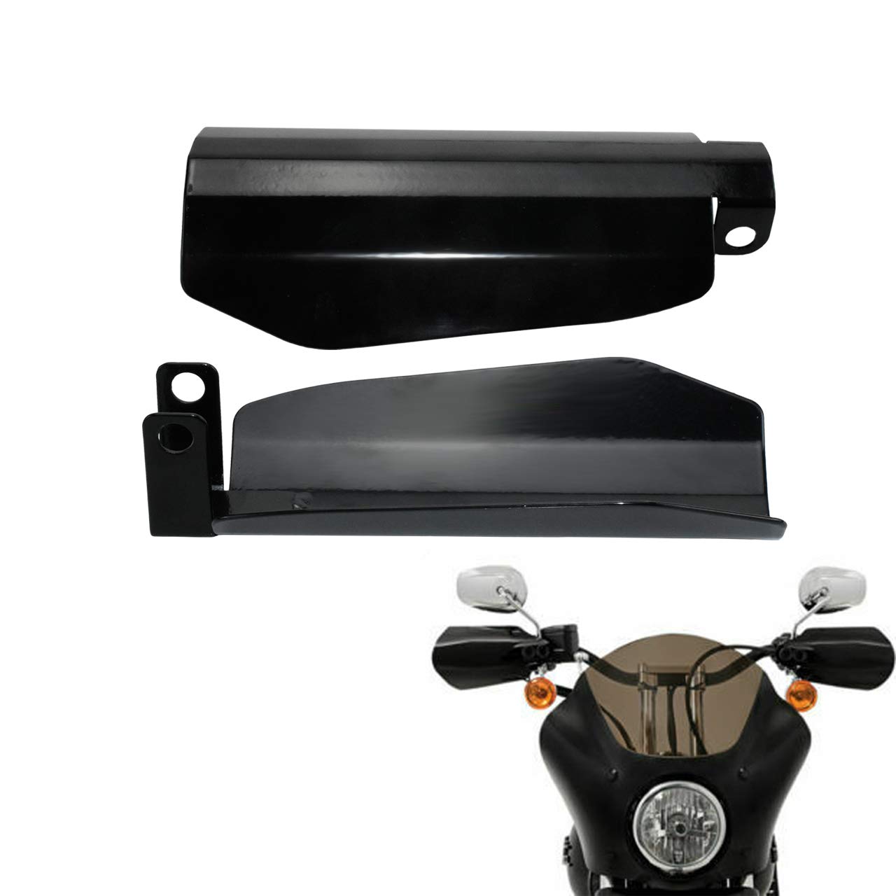 HDBUBALUS Motorcycle Handguards Coffin Cut Hand Guards Fit For Harley - View #3