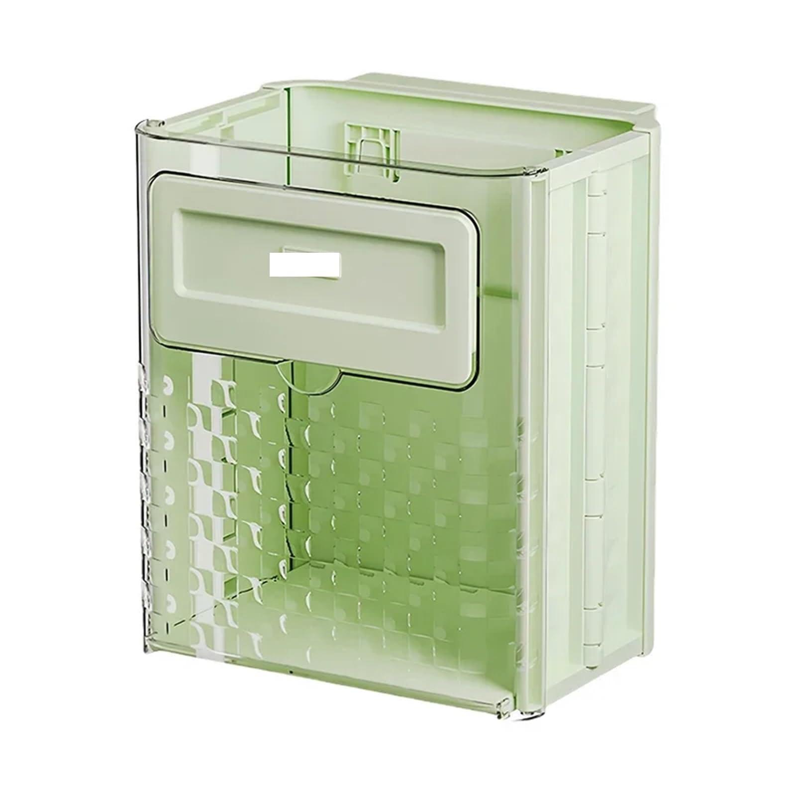Pattumiera da cucina Bidone della spazzatura sospeso a parete con coperchio for armadio sotto il lavandino rifiuti 10L(Green)