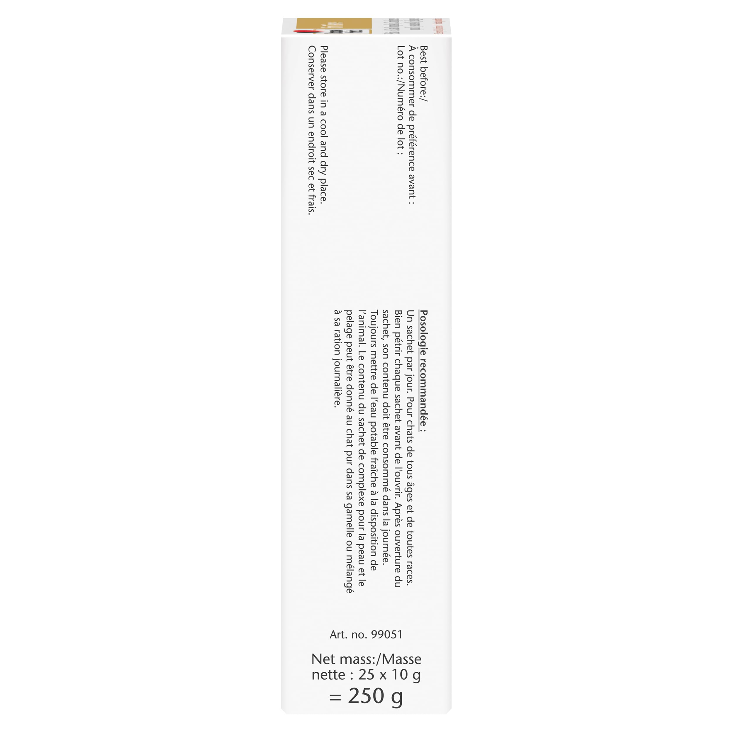 Doppelherz Complexe pour la Peau et Le Pelage pour Chats, Soutien de la Fonction dermique en Cas de dermatose et de dépilation, Acides Gras oméga-3 et oméga-6, Biotine, Vitamines B, E et A - 25 Licks