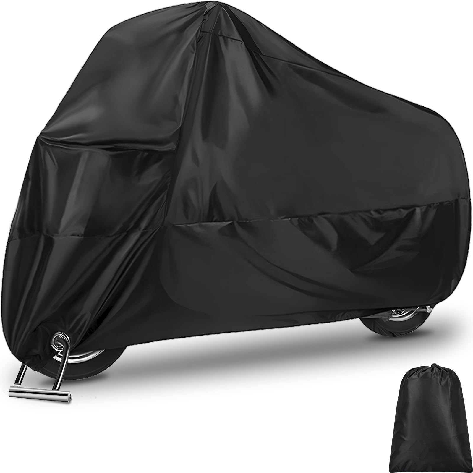 Funda para NOTO, Funda Moto Impermeable, XXL 190T Funda para Moto Exterior Impermeable con Orificios de Bloqueo, Resistente a los Rayos UV Polvo Viento Nieve 245x105x125 cmm