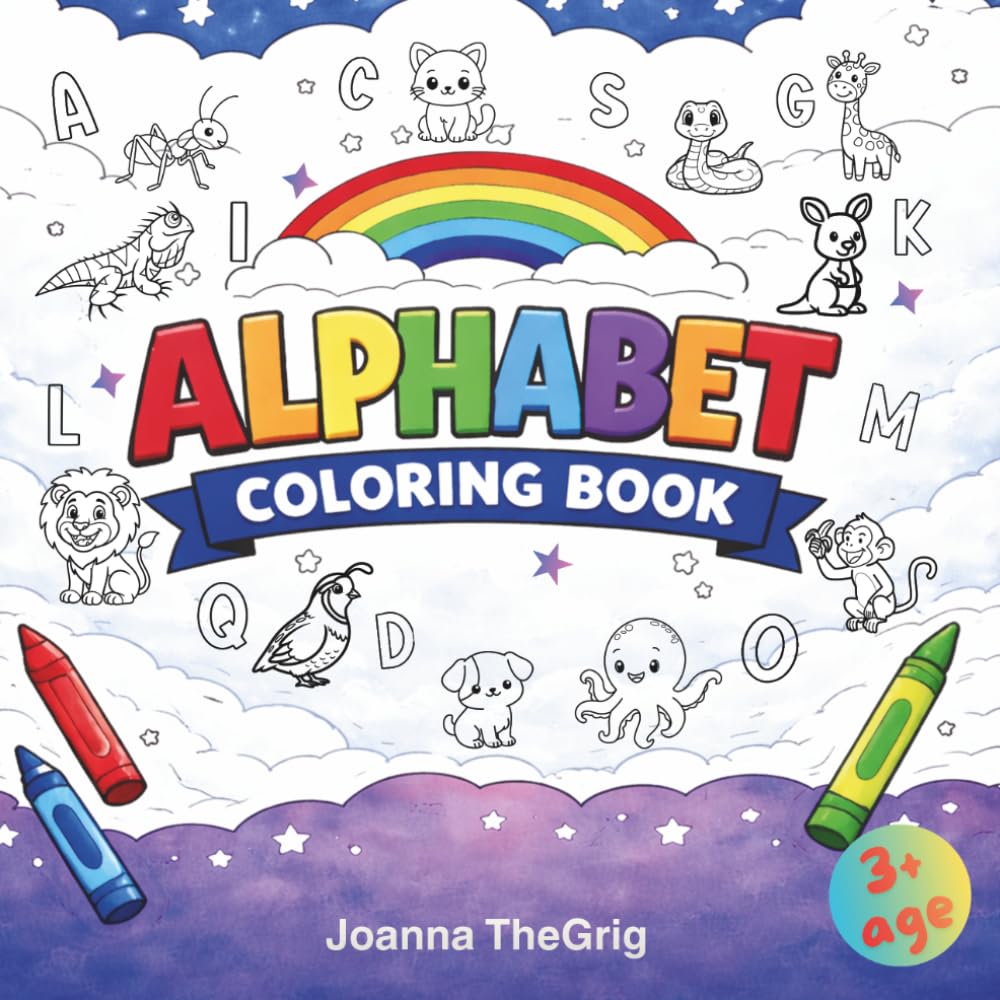 ALPHABET COLORING BOOK: Learn the alphabet from A to Z with this cute animal coloring book for toddlers and kids