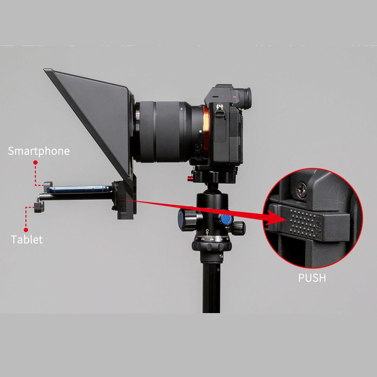 dla TP2A8-calowy Teleprompter, Szerokokątny Pilot Zdalnego Sterowania i Połączenie Bluetooth, dla Tabletów Smartfonów DSLR Nauczanie online...
