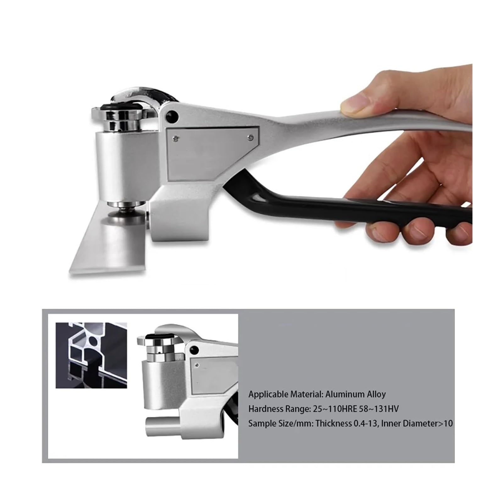 Testeur de dureté, Outil de test dureté portable en alliage d'aluminium et acier inoxydable(A)