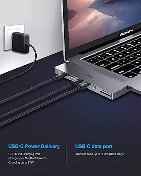 Amazon.com: USB C Hub Adapter for MacBook Pro Air M1 M2 M3