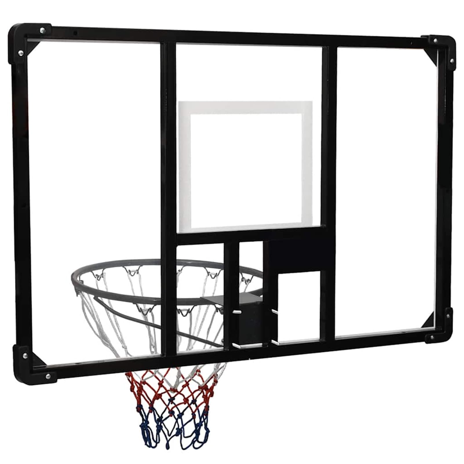 Tablero de Baloncesto policarbonato, Canasta Baloncesto Exterior Pared, Transparente 106x69x3 cm