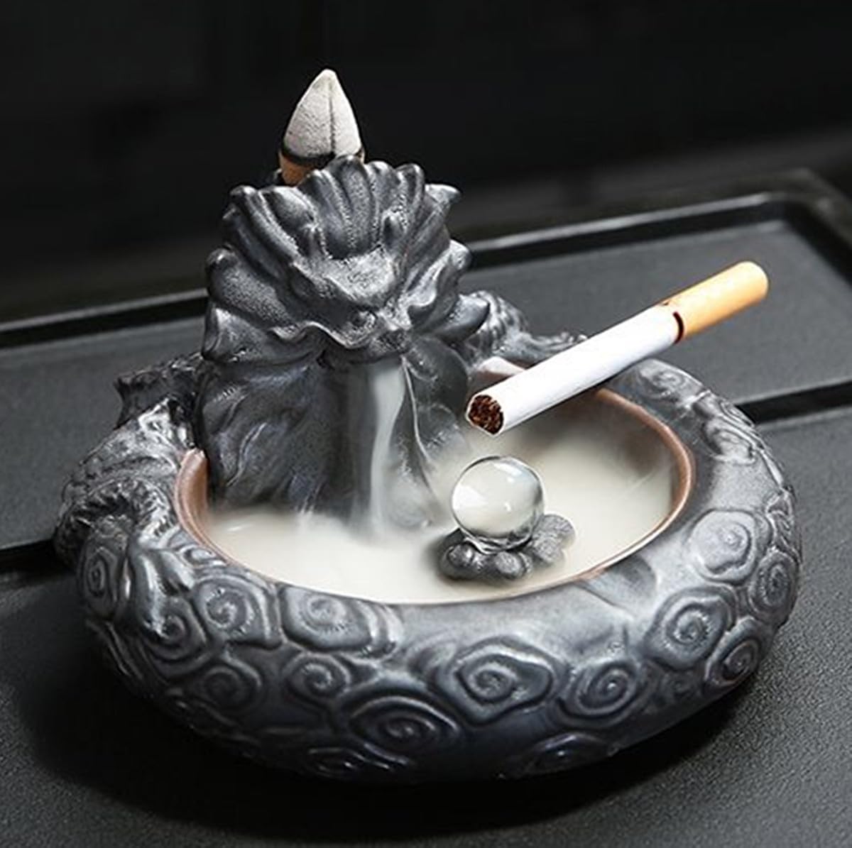 Amazon.co.jp: シガレット ホルダー アッシュ ホルダー 灰皿 ドラゴン 