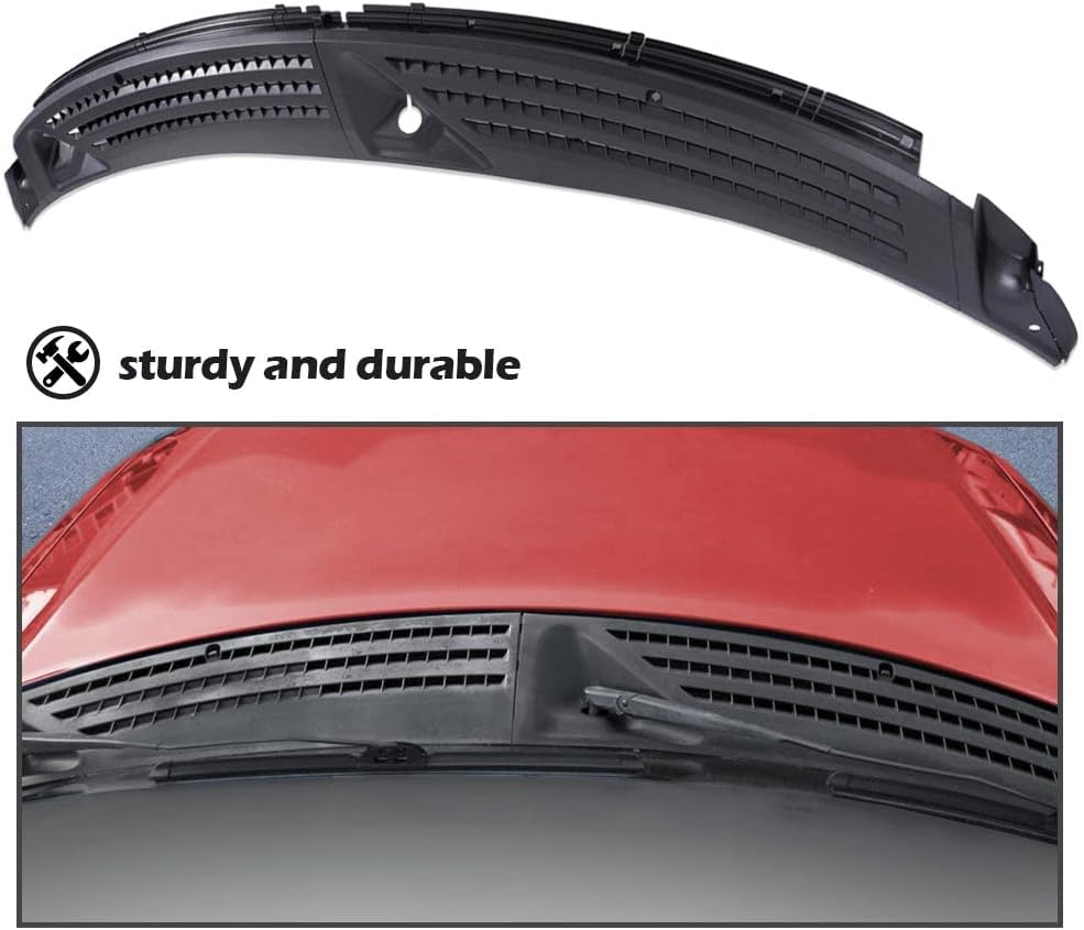 ALLGOOD Outer Windshield Window Wiper Cowl Cover Panel, Compatible with Ford F150 2004 2005 2006 2007 2008, Outer Wiper Cowl Vent Grille