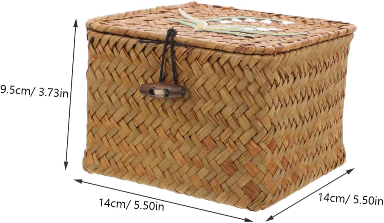 DOITOOL Storage Basket Lid Multi-use Sewing Tools Organizer Box Household Wardrobe Organizers