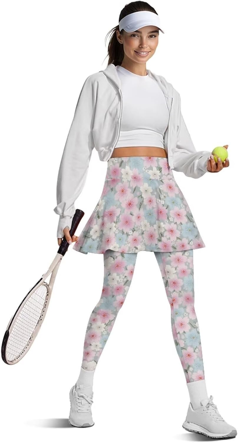 Womens Skirt with Leggings Golf Skirts with Leggings Modest Skirted Leggings Tennis Skorts