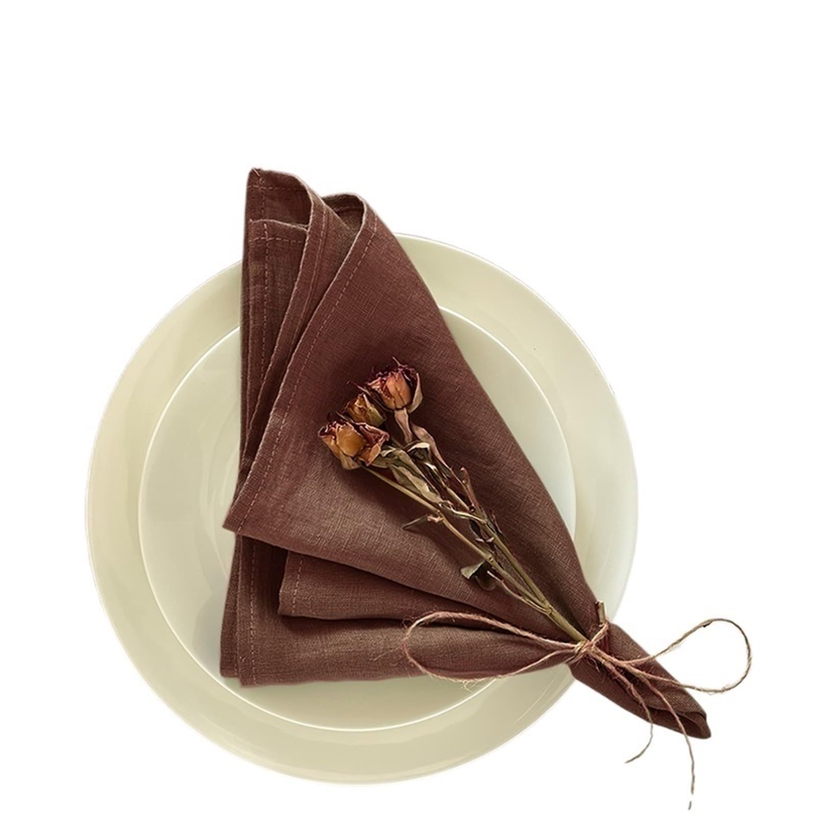 Niusabou Coffee Cloth Dinner Table Napkins, Dinner Cloth Napkins Multicolor Cotton Ester