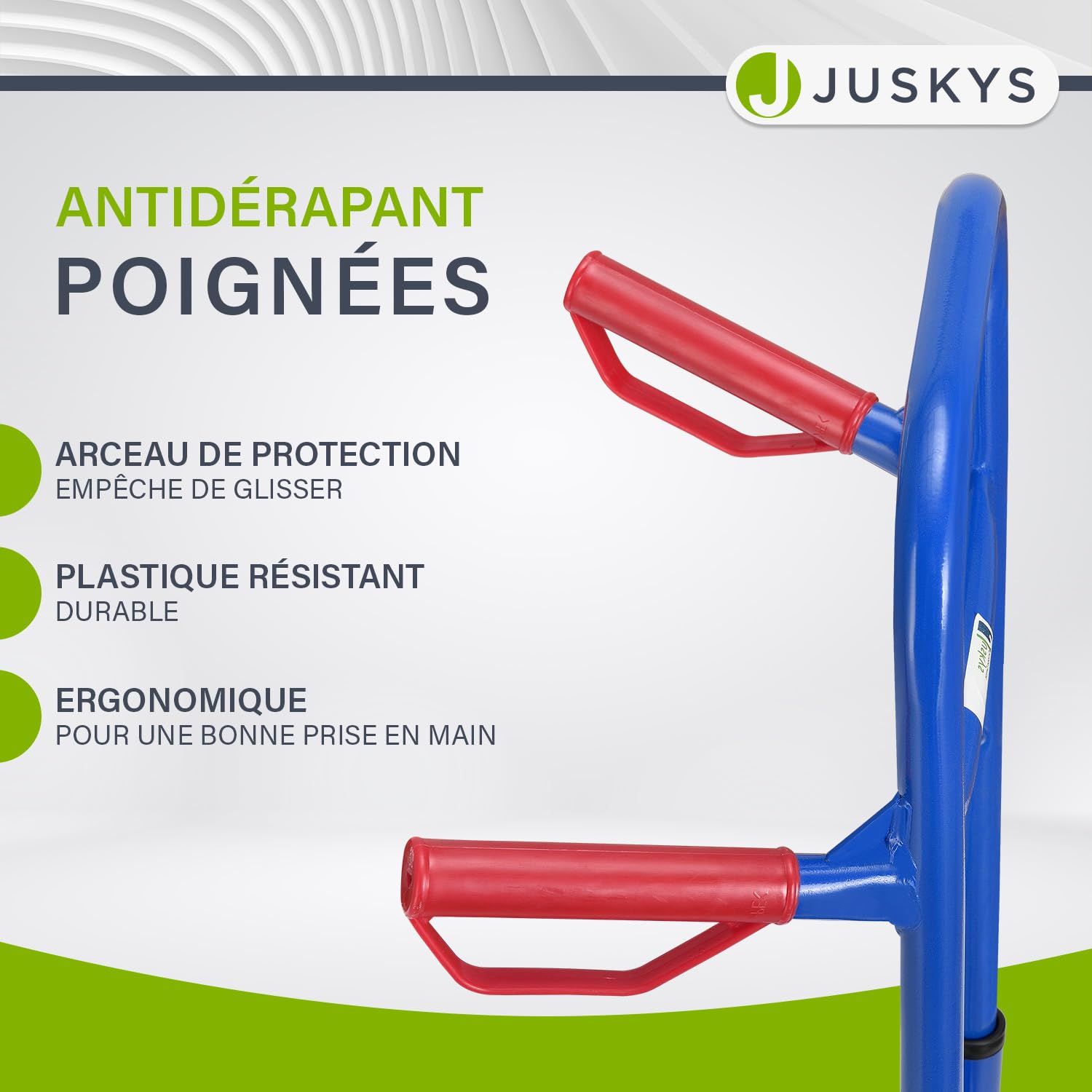 Juskys Diable d'escalier Pliable - Monte-escalier avec pneus en Caoutchouc Dur et Cadre en Acier - etiable pour déménagement & Objets Lourds Diable d'escalier