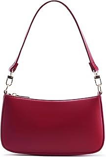 NIUEIMEE ZHOU Shoulder Bag for Women Retro Vegan Leather Classic Clutch Tote HandBags Purses with Zipper Closure