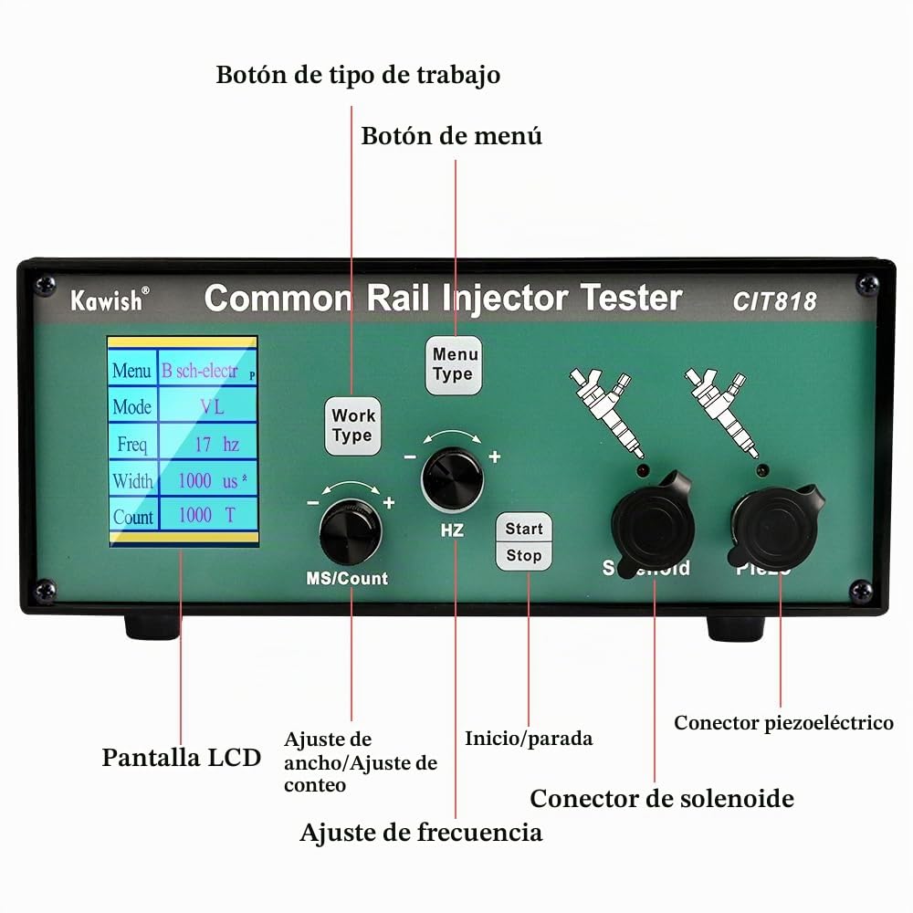 Probador de inyectores Common Rail Probador de inyectores Common Rail diésel Probador de inyectores piezoeléctricos Common Rail
