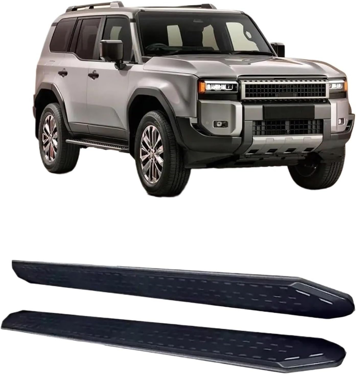 2Pcs Fixed Door Running Board Compatible with Toyota Land Crusier Prado J250 LC250 2024 2025 Side Step Bar