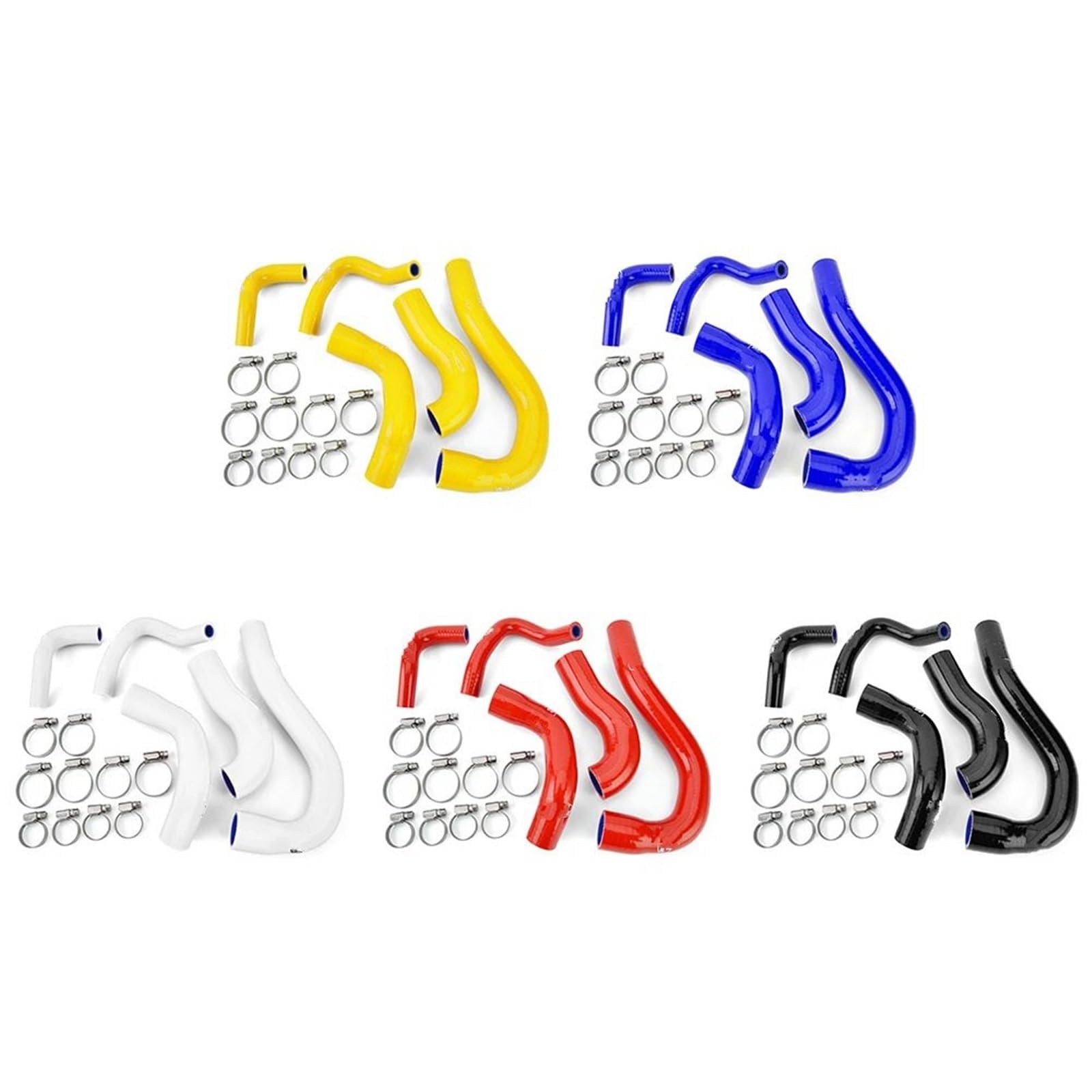 Líneas y mangueras de presión Kit de manguera de refrigerante de silicona para Yamaha MT-09, XSR900, MT09, Tracer 900, GT 9, GT 900, GT FZ09, FJ09, FZ09, FZ MT09. Manguito Turbo(White)