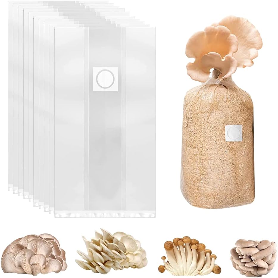 TANCUDER 20 PCS Mushroom Bags with Vents, Mushroom Grow Bags