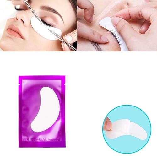 Miniatura 9 de Juego de 100 pares de almohadillas de gel para extensiones de pestañas, cómodas y frescas debajo de los ojos para extensiones de pestañas, parches